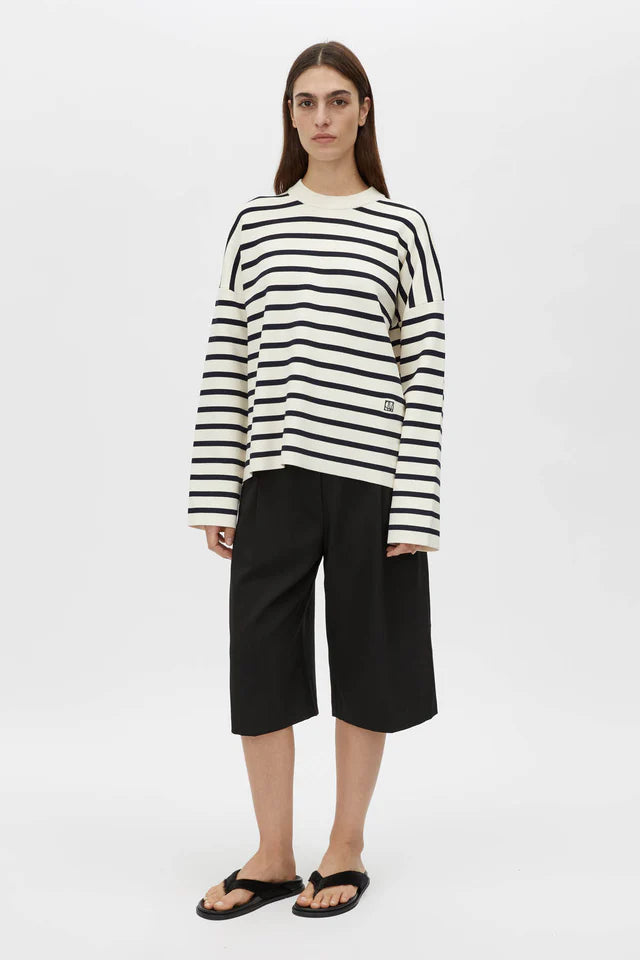 CAMILLA AND MARC Oscar Knit Sweater-cream stripe