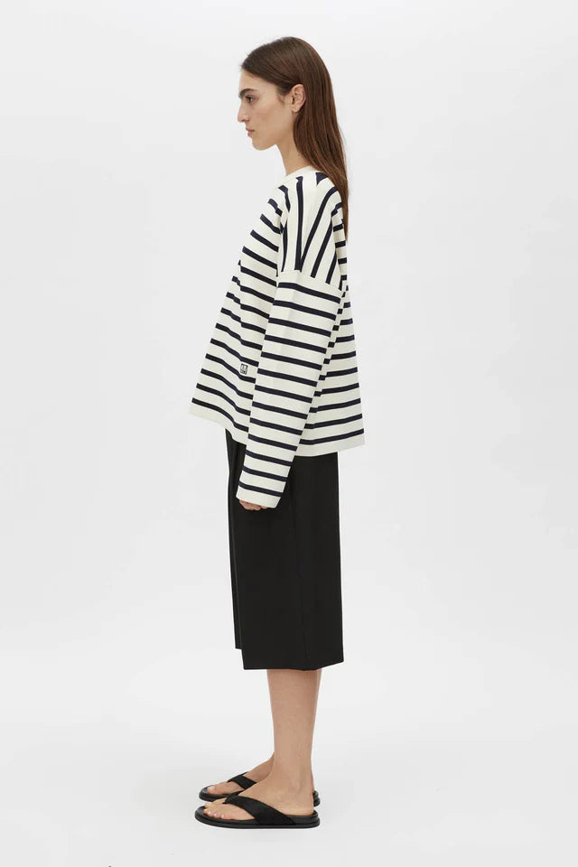 CAMILLA AND MARC Oscar Knit Sweater-cream stripe
