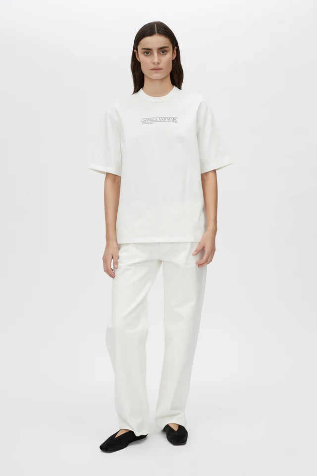 CAMILLA AND MARC Rigel Logo Tee-soft white