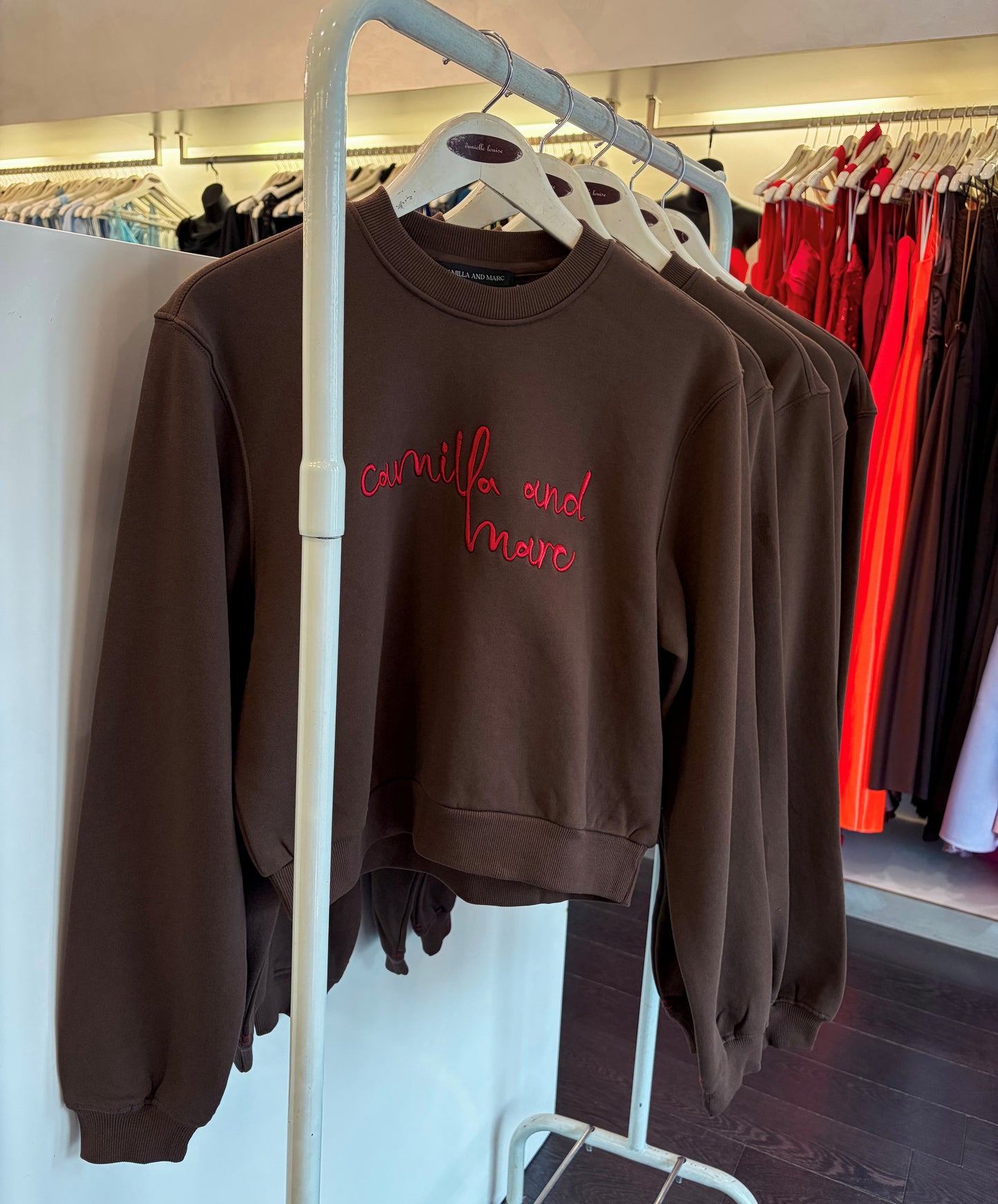 CAMILLA AND MARC - Maren Crop Tracksuit Top in Chocolate