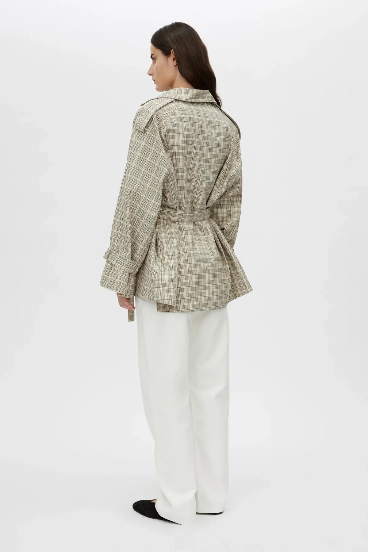 CAMILLA AND MARC Kinetic Tattersal Trench-taupe