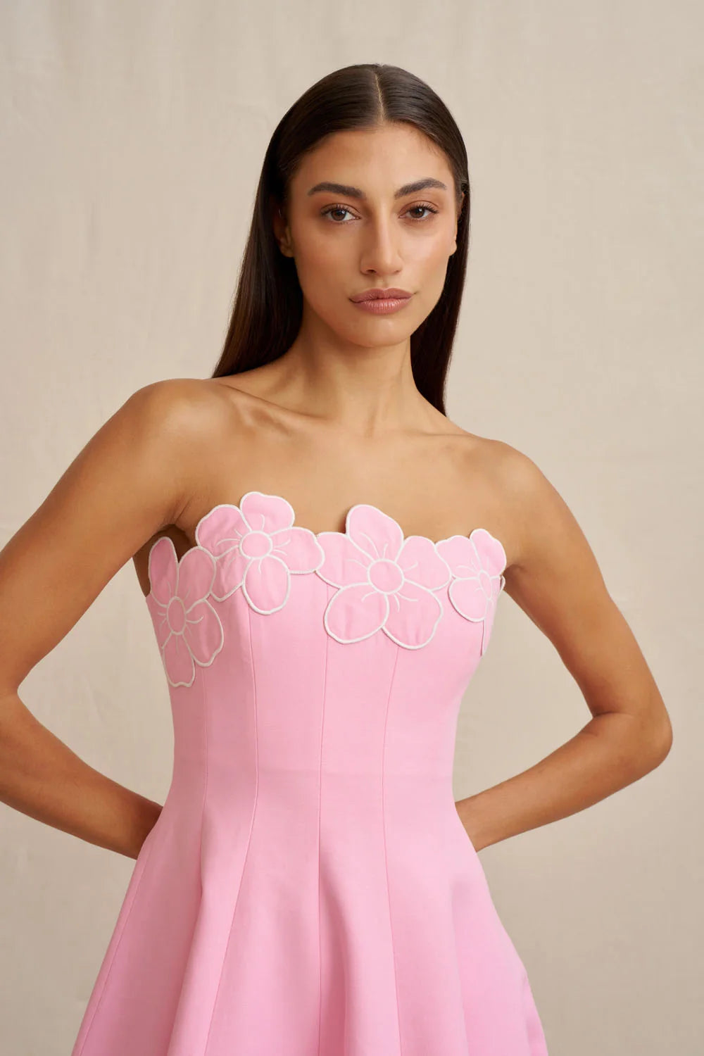 BY JOHNNY - Florelle Pink Strapless Dress