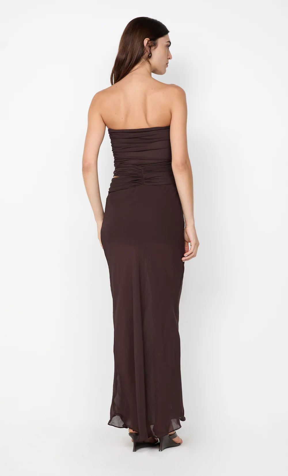 BEC + BRIDGE Jehnaya strapless maxi dress-chocolate