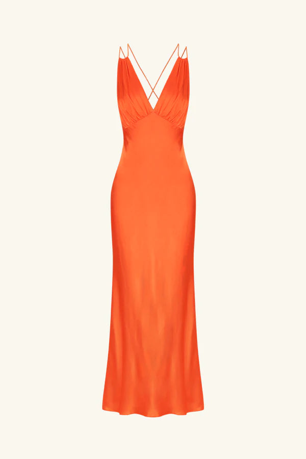 SHONA JOY Mia Double Strap Midi Dress