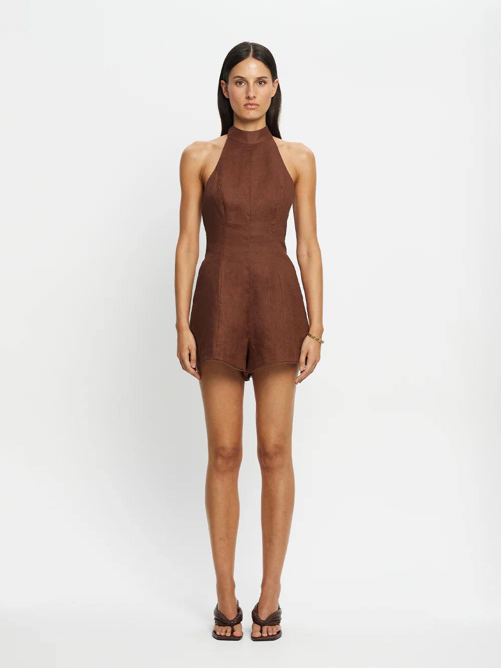 KIVARI Maxine Playsuit-brown