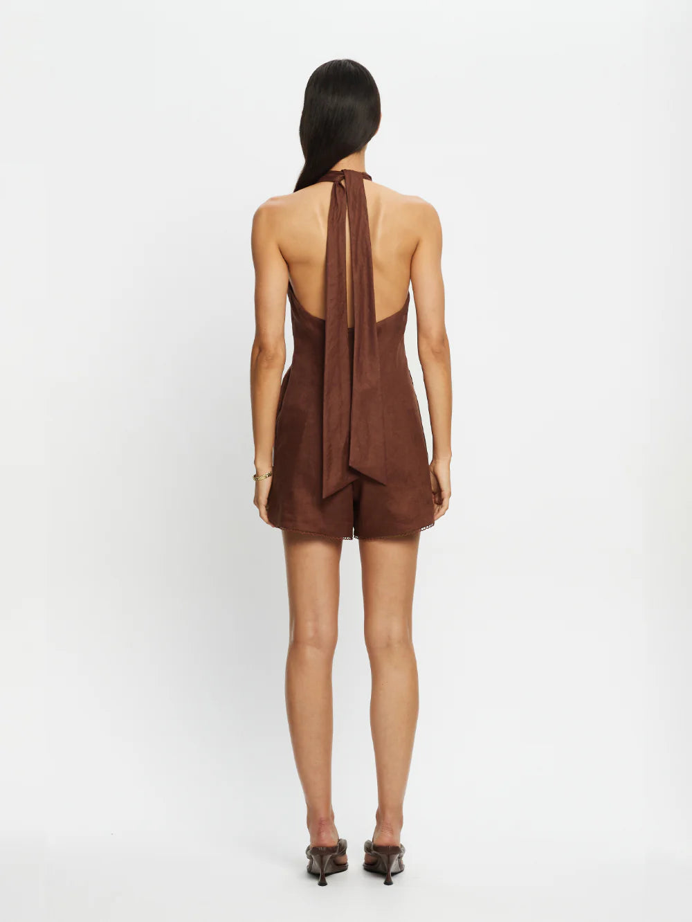 KIVARI Maxine Playsuit-brown