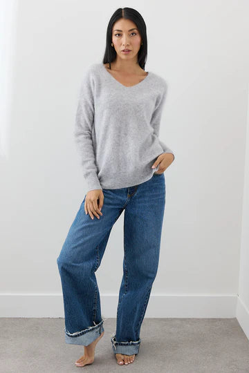 MIA FRATINO Scarlett Vee Jumper-silver