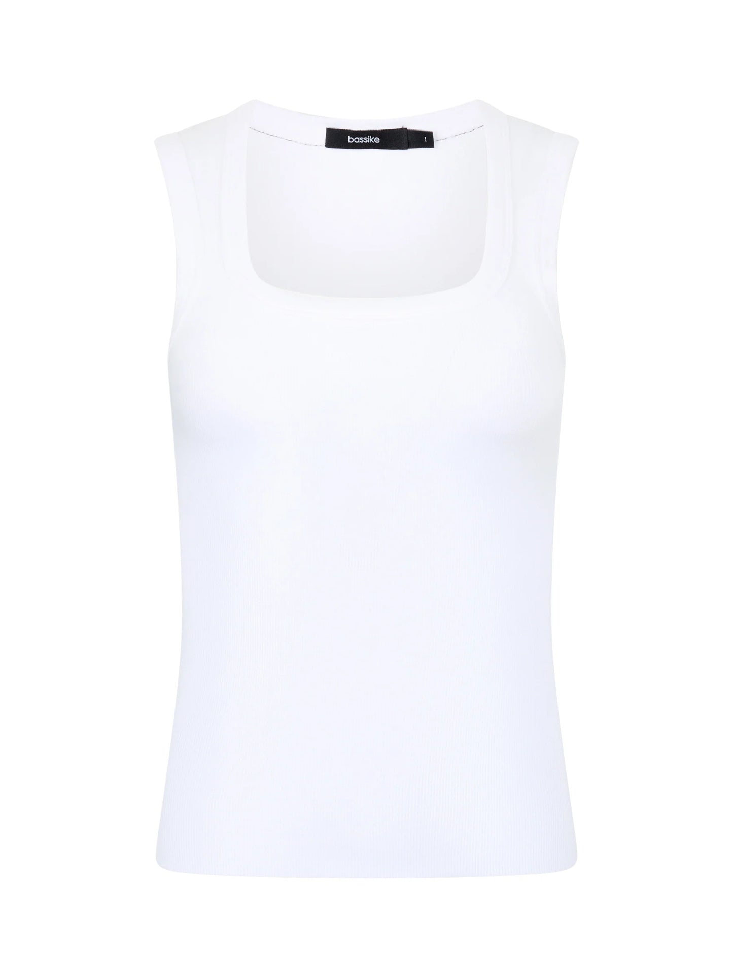 BASSIKE - Low scooped Rib Tank - White