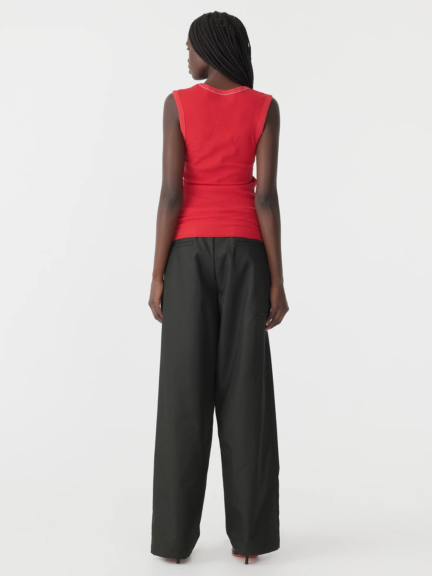 BASSIKE - Low Scooped Rib Tank - Hibiscus