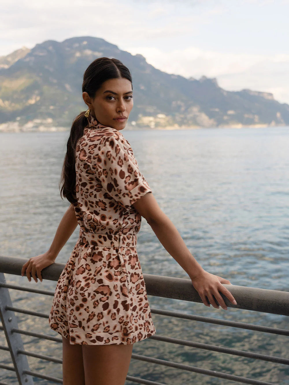 KIVARI Paris Playsuit-leopard