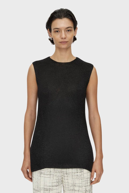 CAMILLA AND MARC Nomi Liquid Knit Top-black