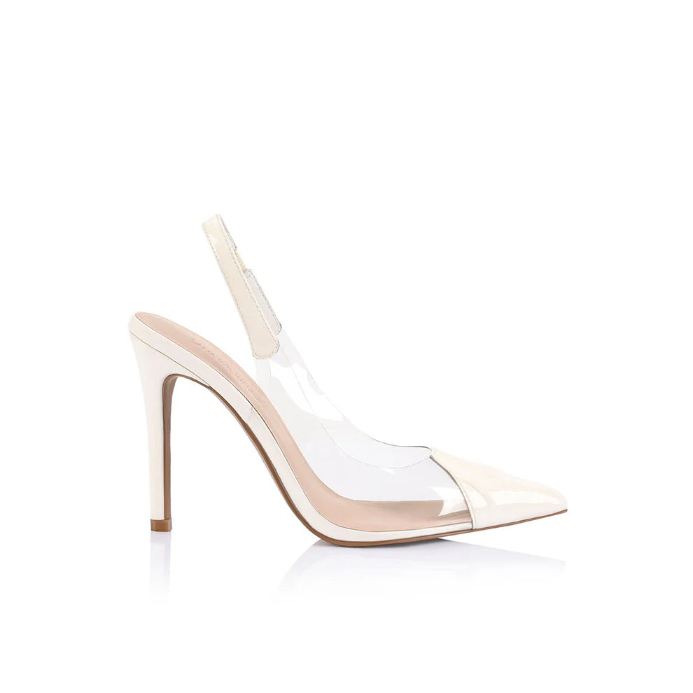 LANA WILKINSON Romy Slingback Heel Pump-Ivory