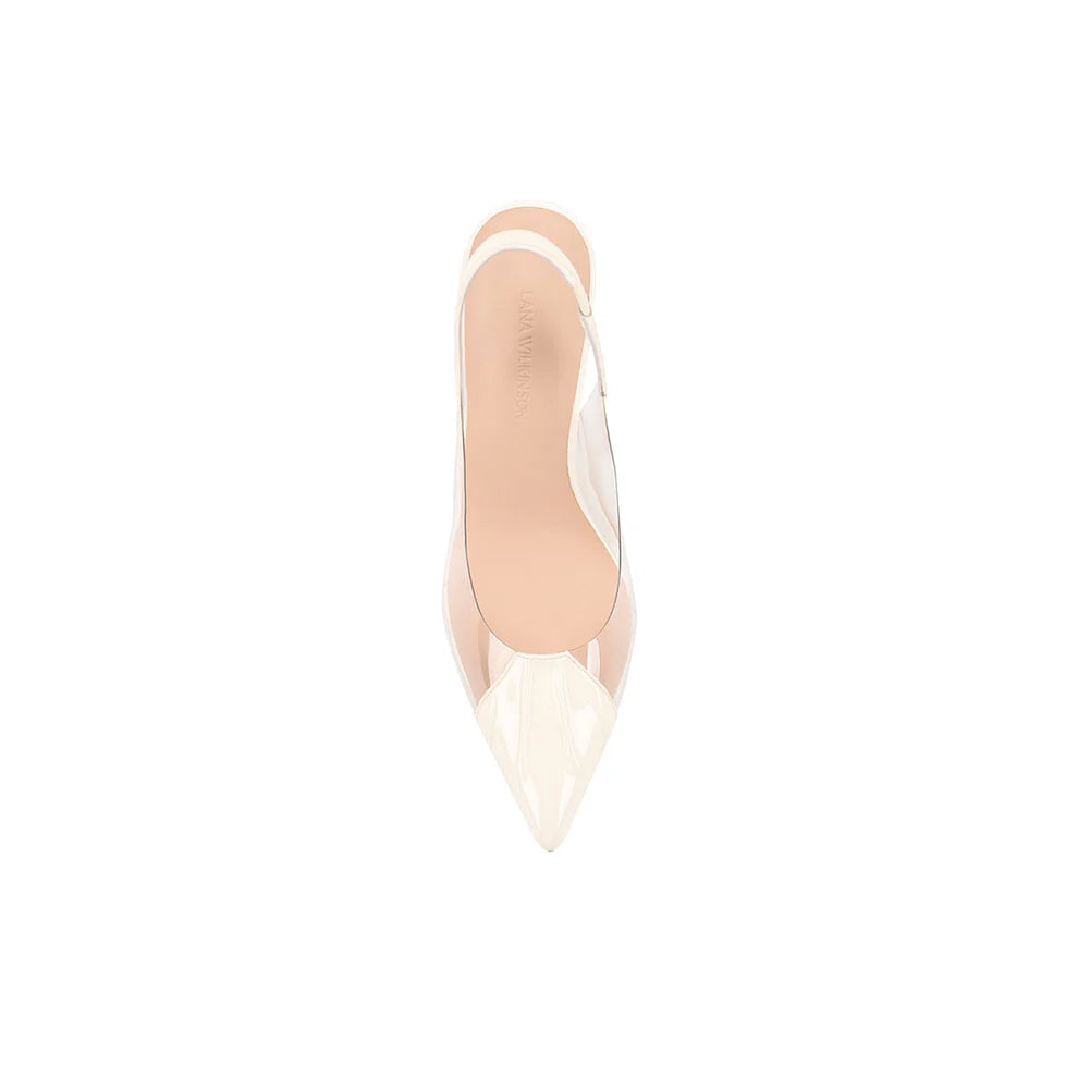LANA WILKINSON Romy Slingback Heel Pump-Ivory