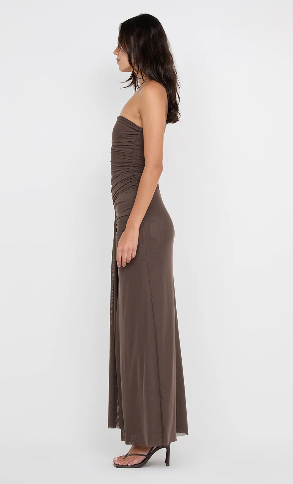 BEC + BRIDGE Ida Strapless Dress-milk chocolate
