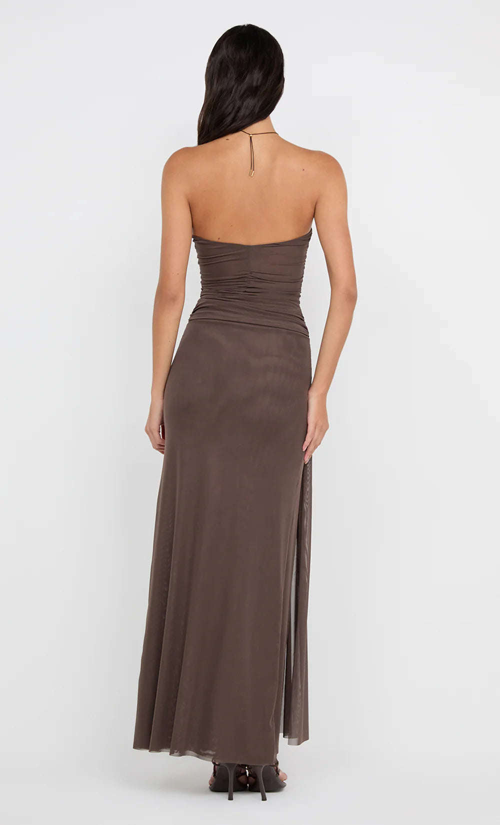 BEC + BRIDGE Ida Strapless Dress-milk chocolate