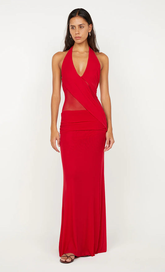 BEC + BRIDGE Deija Halter Maxi-strawberry