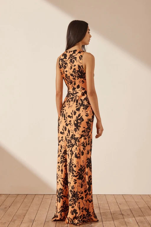 SHONA JOY Solare Cut Out Front Maxi Dress