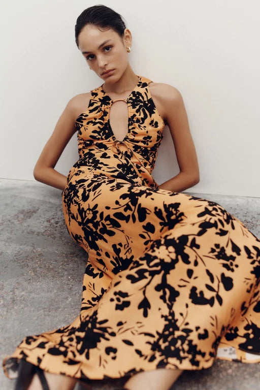 SHONA JOY Solare Cut Out Front Maxi Dress