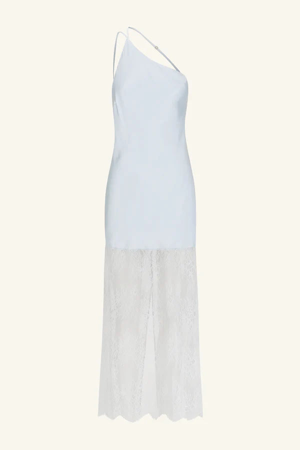SHONA JOY - Labyrinth Lace Cowl Maxi Dress in Pale Blue