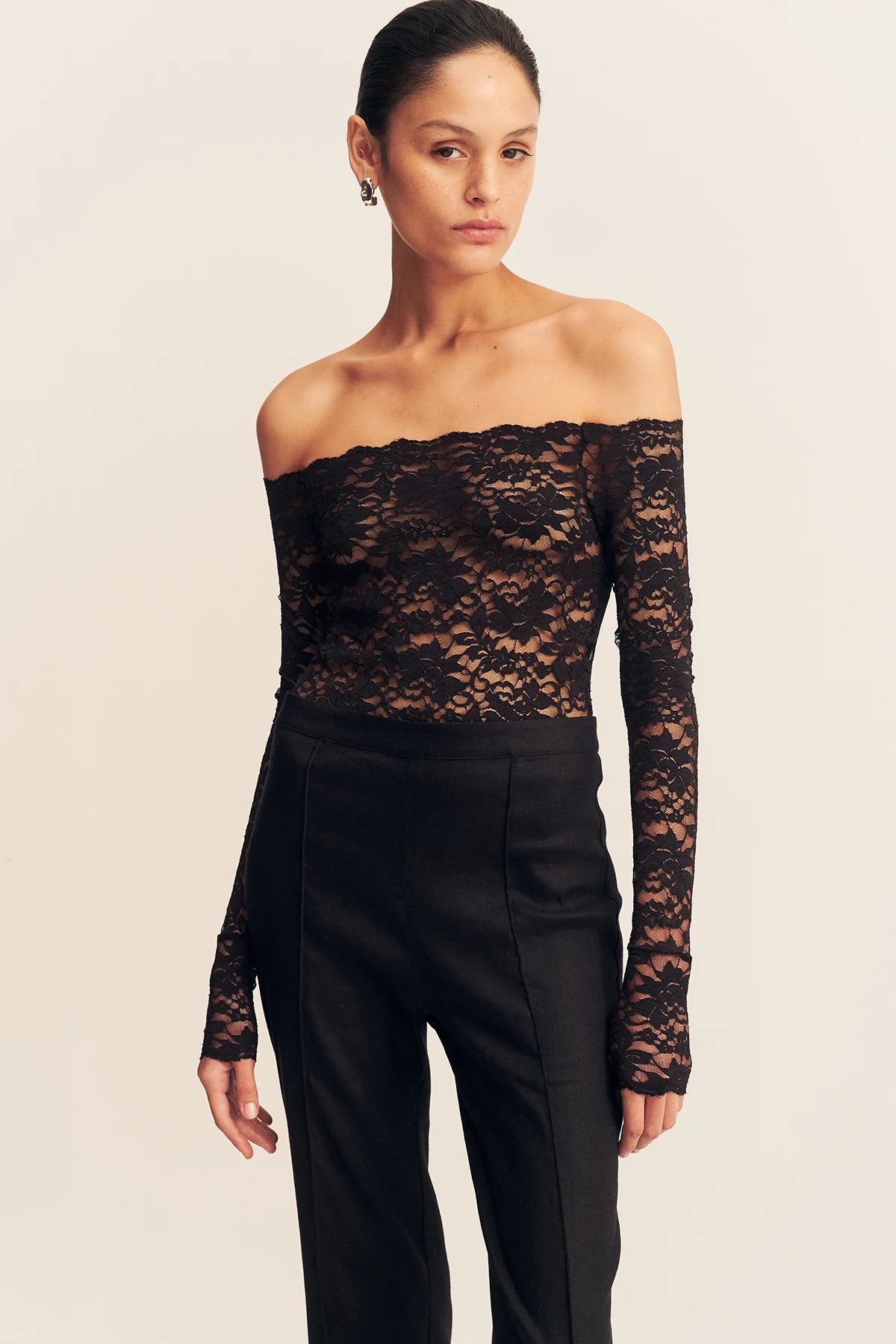 SHONA JOY - Wallis Lace Top in Black