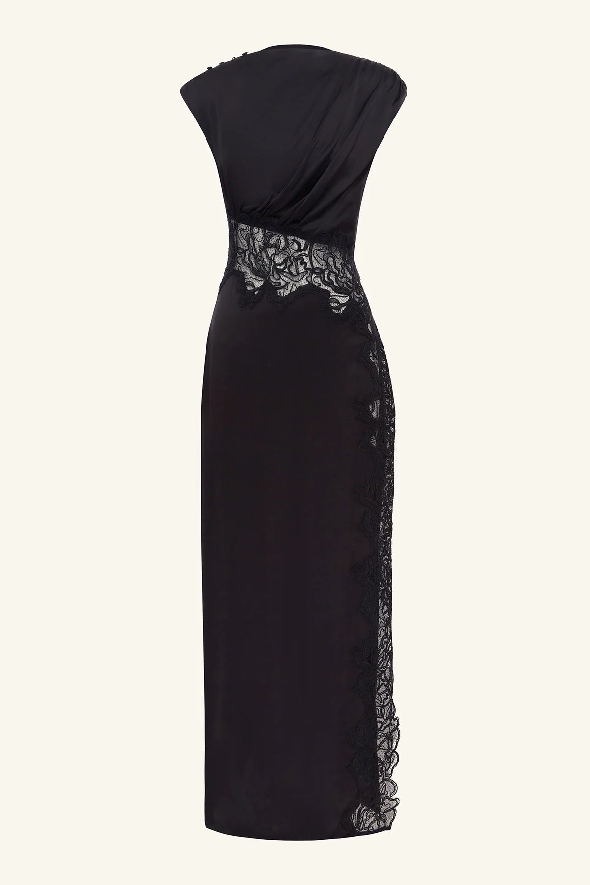 Shona Joy - Eniko Lace Gathered Maxi Dress IN BLACK