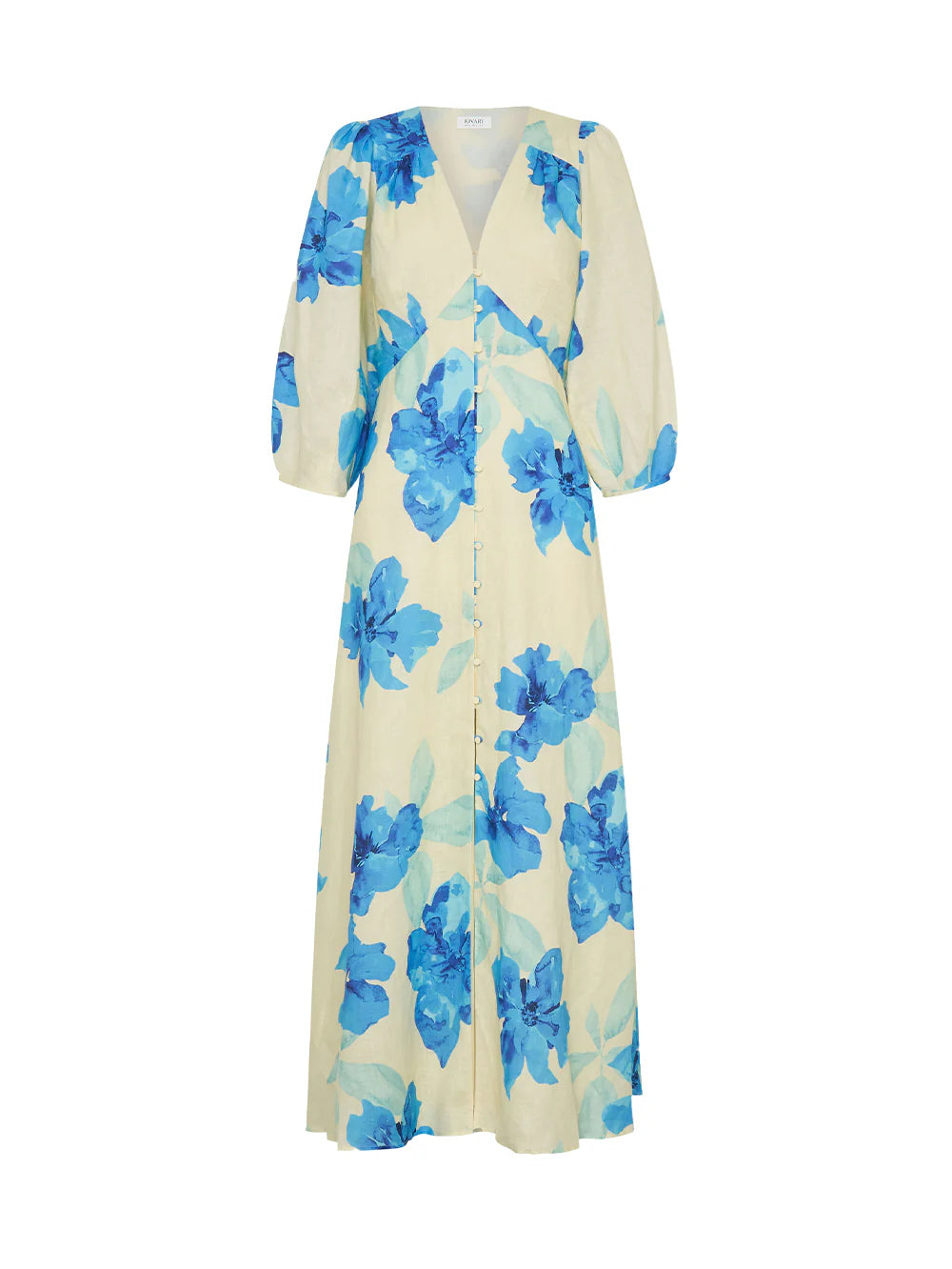 KIVARI - Sophie Maxi Dress - Yellow/Blue