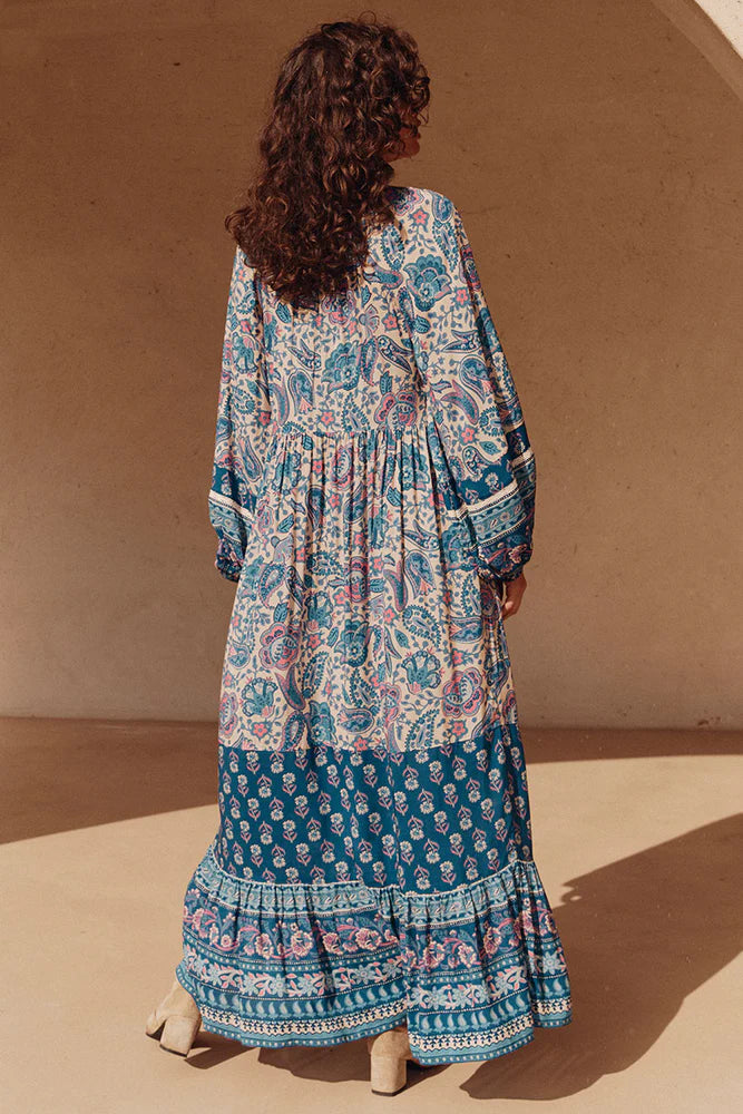 SPELL Marmont Gown-Lapis