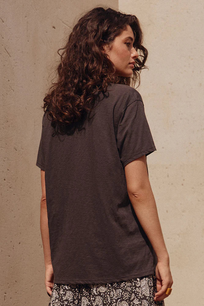 SPELL Wonderland Biker Tee-charcoal