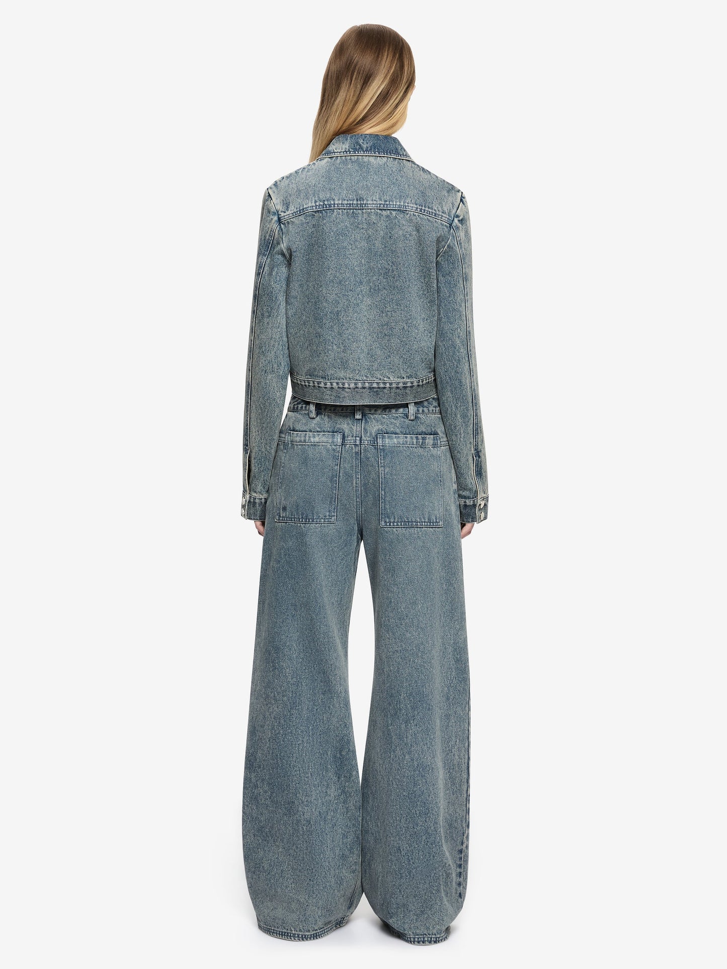 Bec + Bridge Teo Cropped Jacket in VINTAGE BLUE