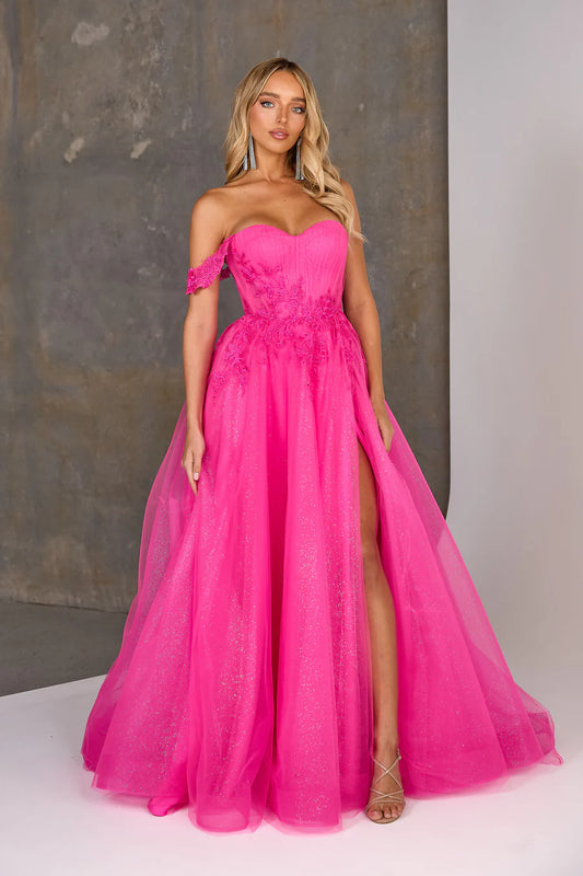 TANIA OLSEN Ardenne Formal Dress-pink candy