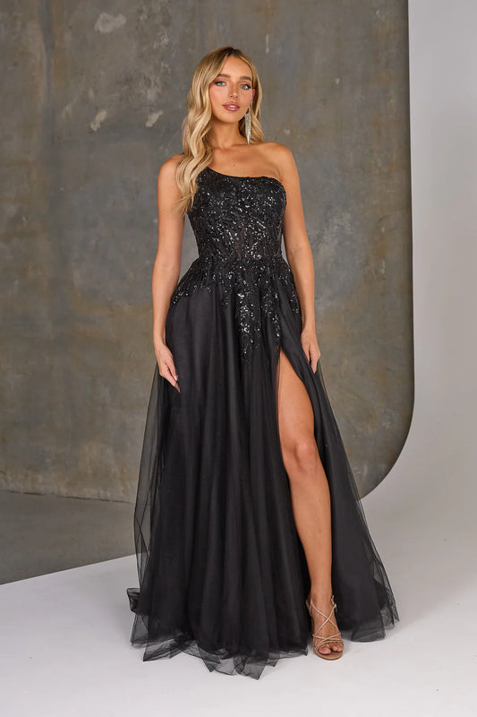 TANIA OLSEN Narcise Formal Dress-black
