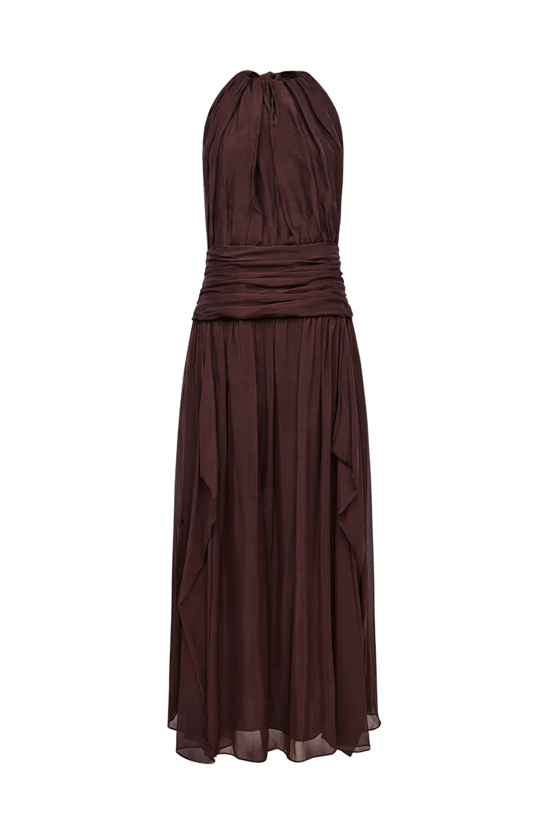 Manning Cartell - Untamed Allure Halter Dress IN COCOA BROWN