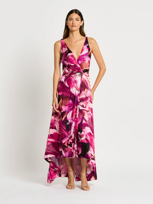 MOSS & SPY - Viola Midi Dress in Pink