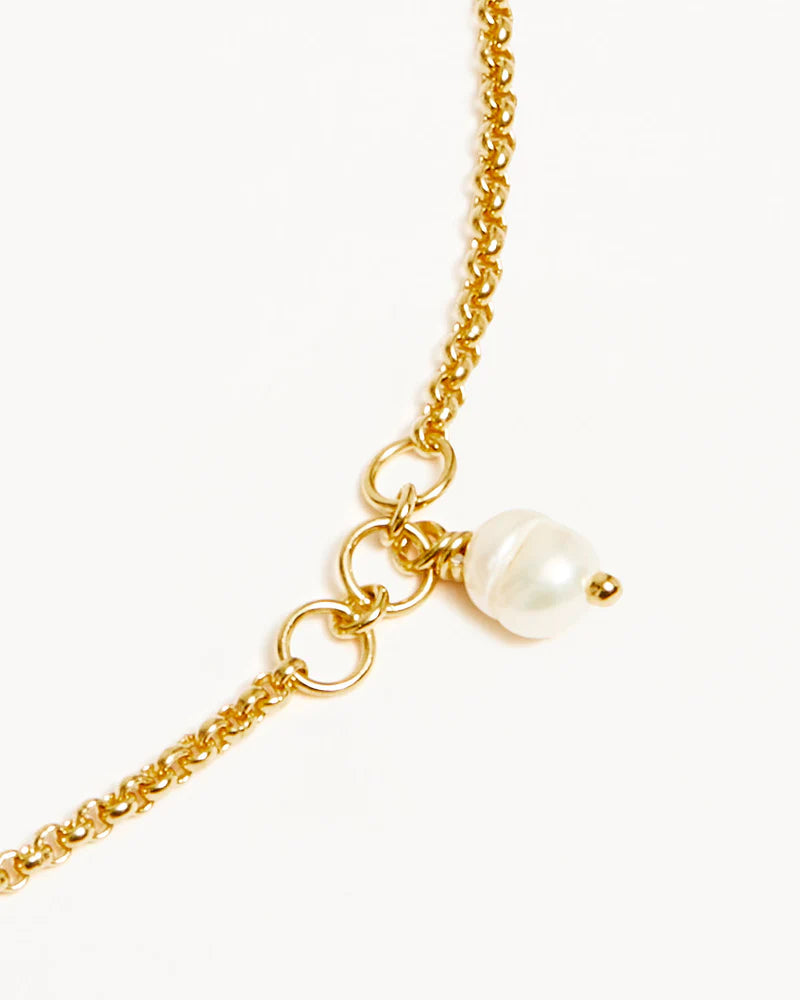 BY CHARLOTTE Gold Vermeil Grow with Grace Pearl Anklet