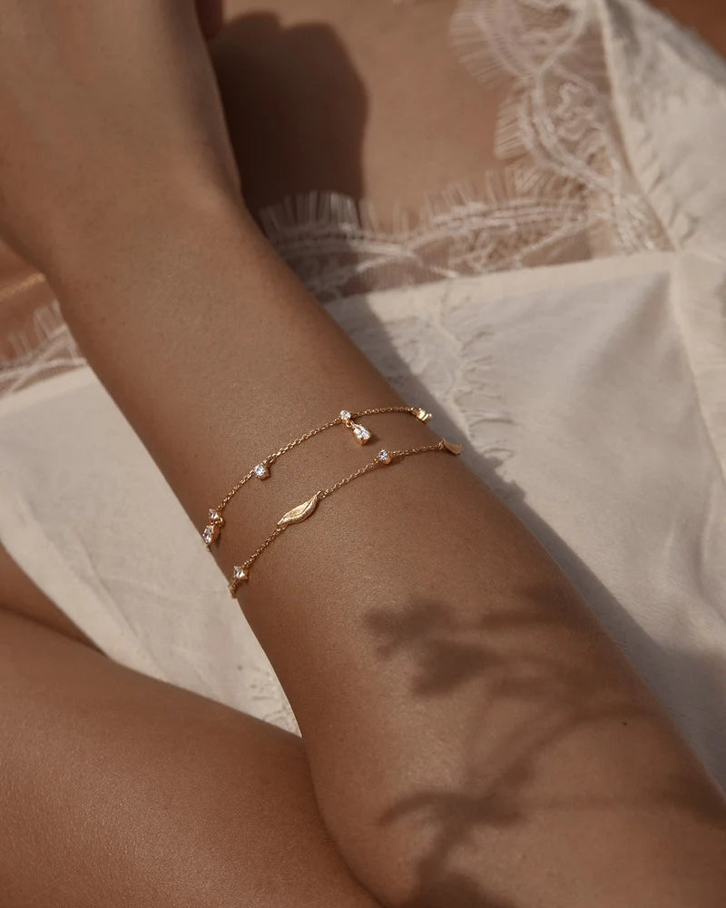 BY CHARLOTTE - No Rain, No Flowers Bracelet in Gold Vermeil