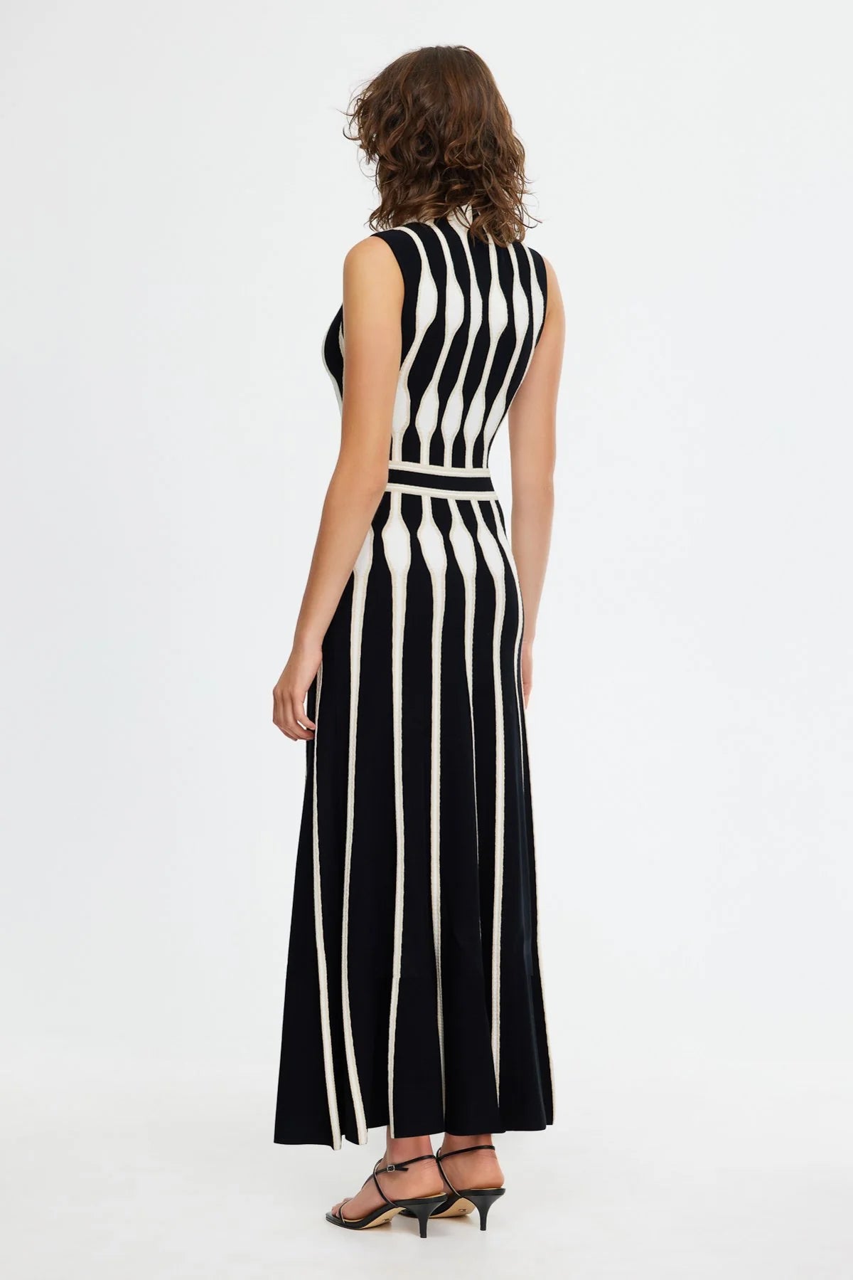 ACLER Beaford Midi Dress-black/white