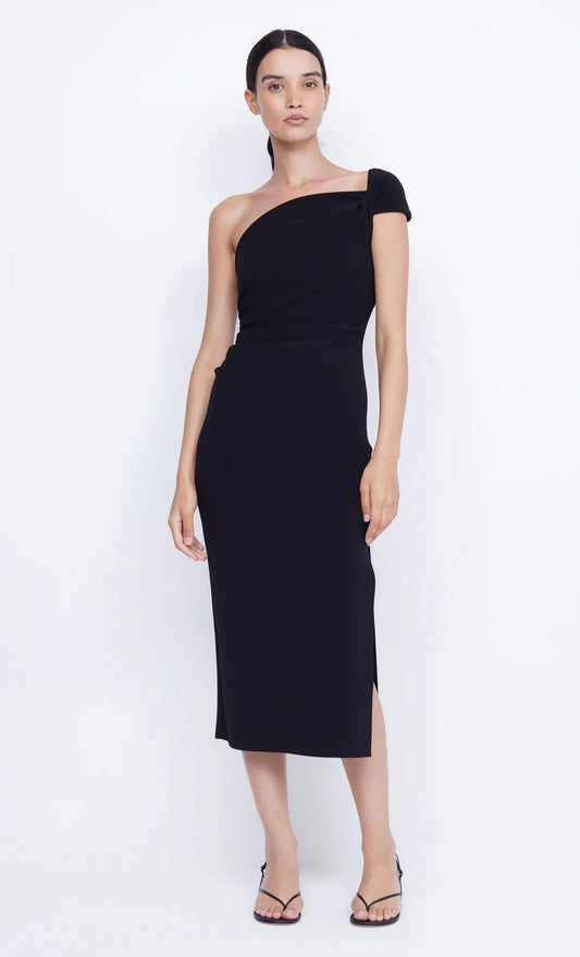 BEC + BRIDGE Elea Asym Midi Dress - BLACK