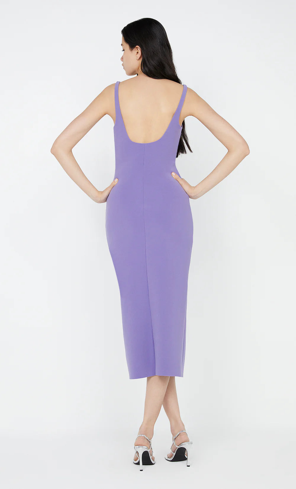 BEC + BRIDGE Karina Tuck Midi Dress-grape