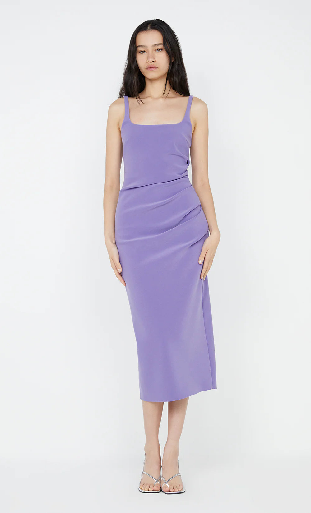 BEC + BRIDGE Karina Tuck Midi Dress-grape