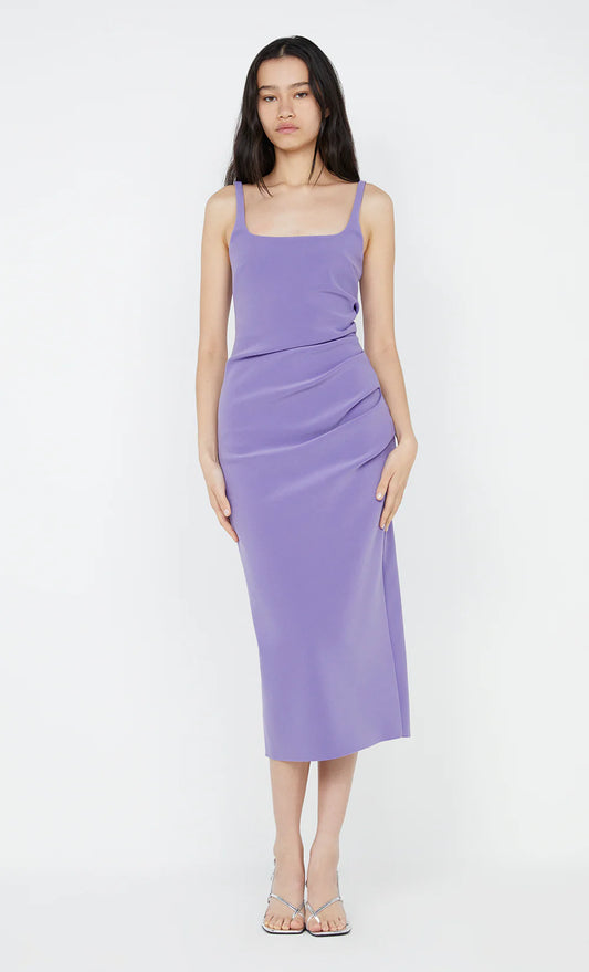 BEC + BRIDGE Karina Tuck Midi Dress-grape