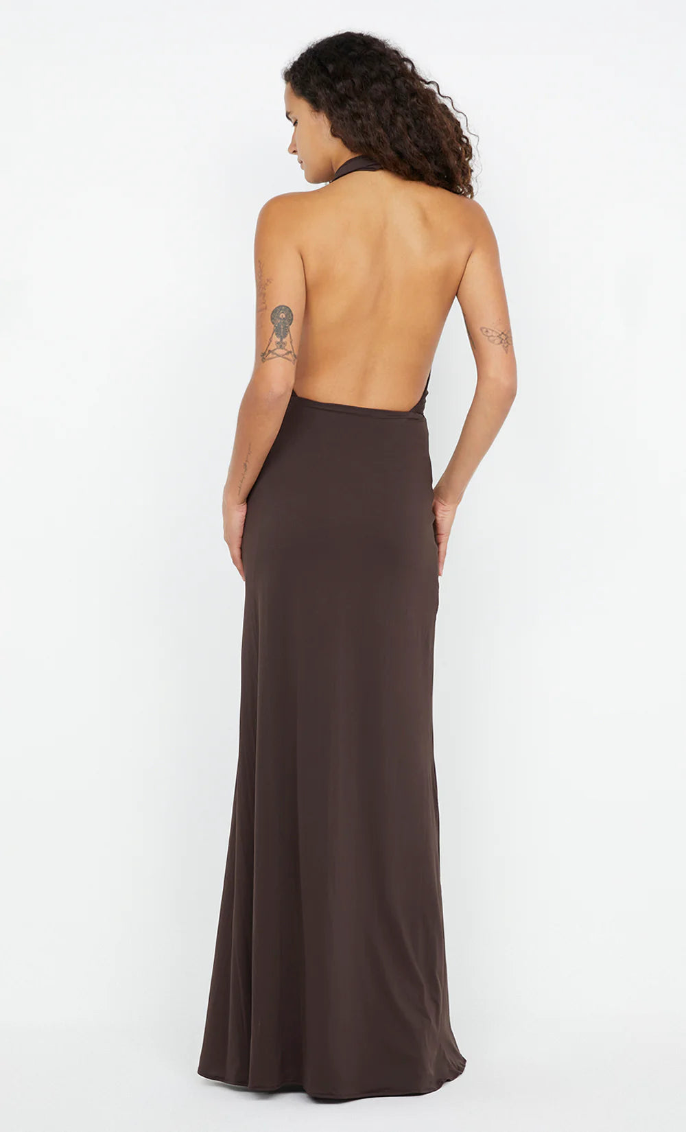 BEC + BRIDGE - Nessie Cowl Maxi Dress in Chocolate