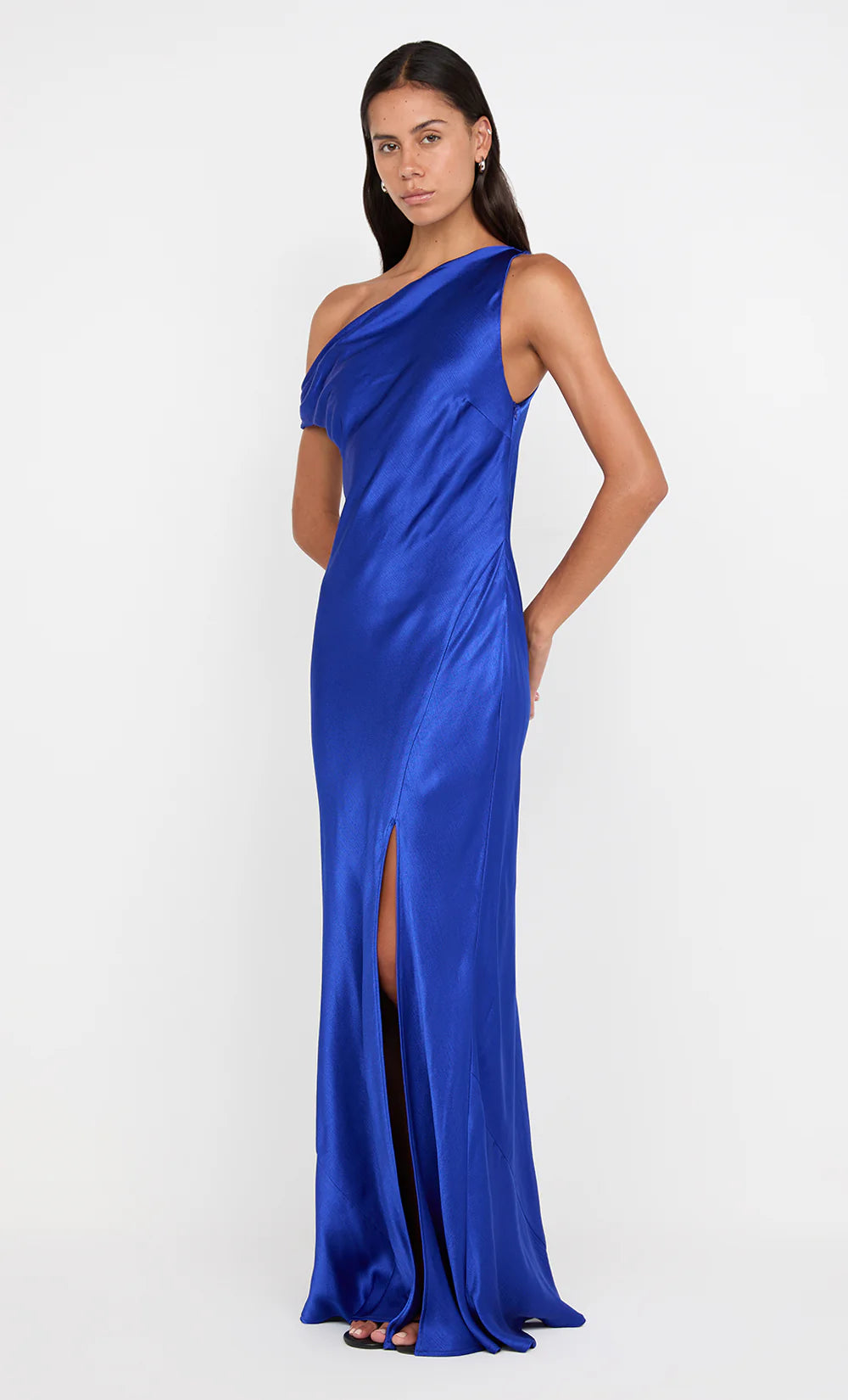 BEC + BRIDGE Sol Asym dress in Mediterranean Blue