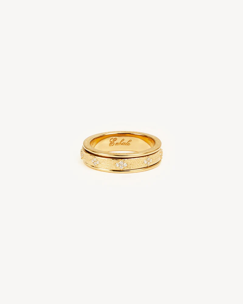 BY CHARLOTTE Breathe Spinning Meditation ring- Gold