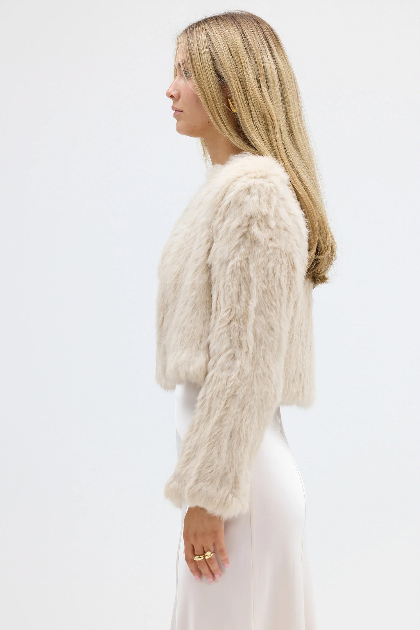 BUBISH - Lola Crop Jacket - Oatmeal