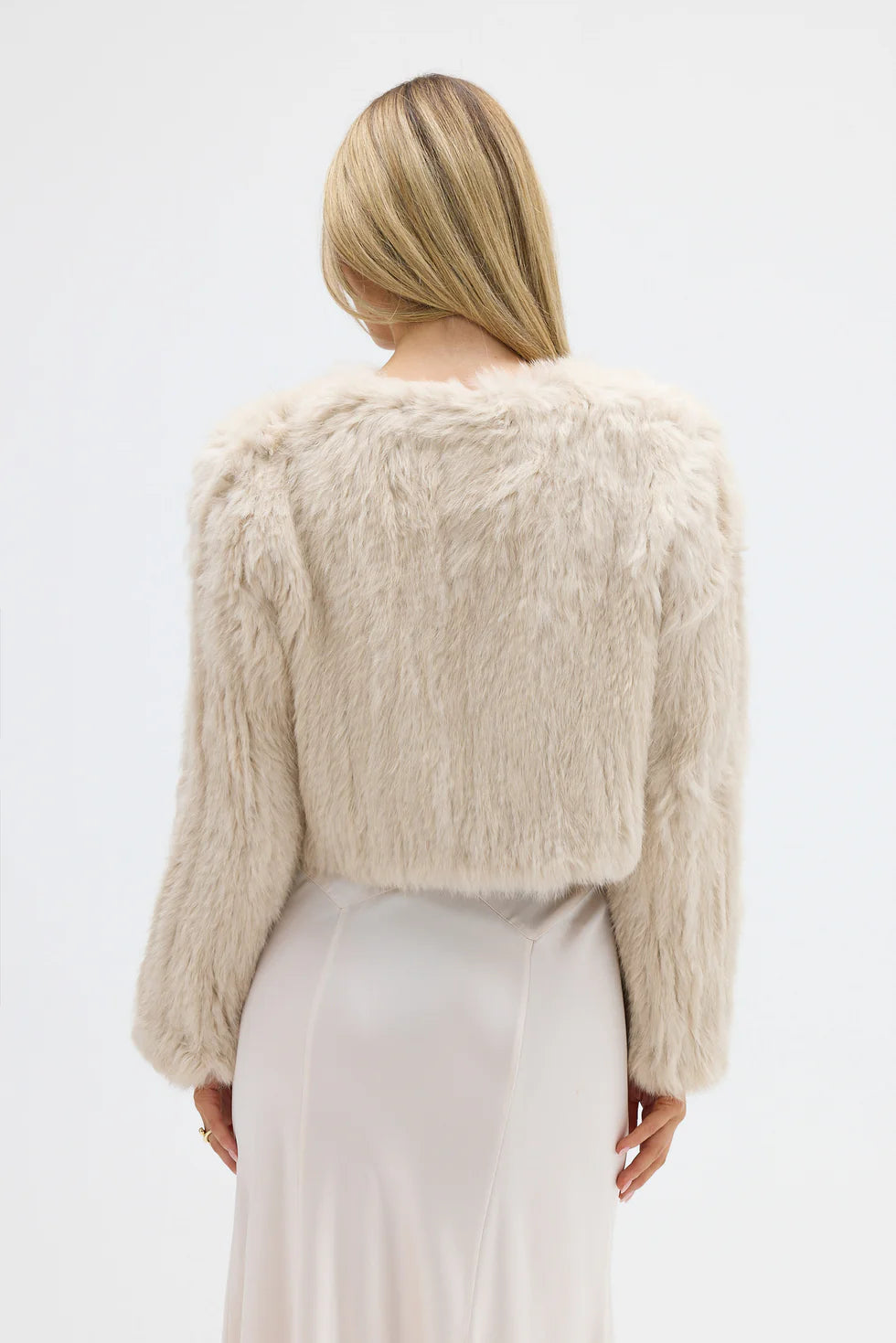 BUBISH - Lola Crop Jacket - Oatmeal