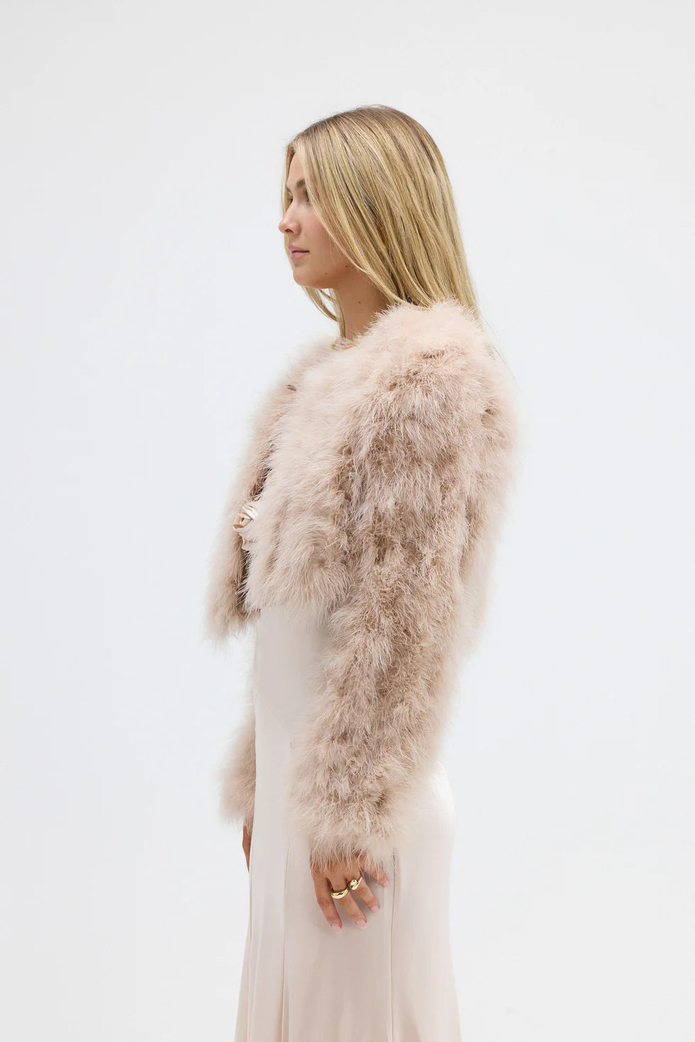 BUBISH - Manhattan Crop Jacket - Creme Brulee