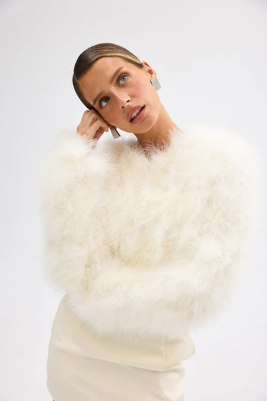 BUBISH - Manhattan Crop Jacket - Ivory