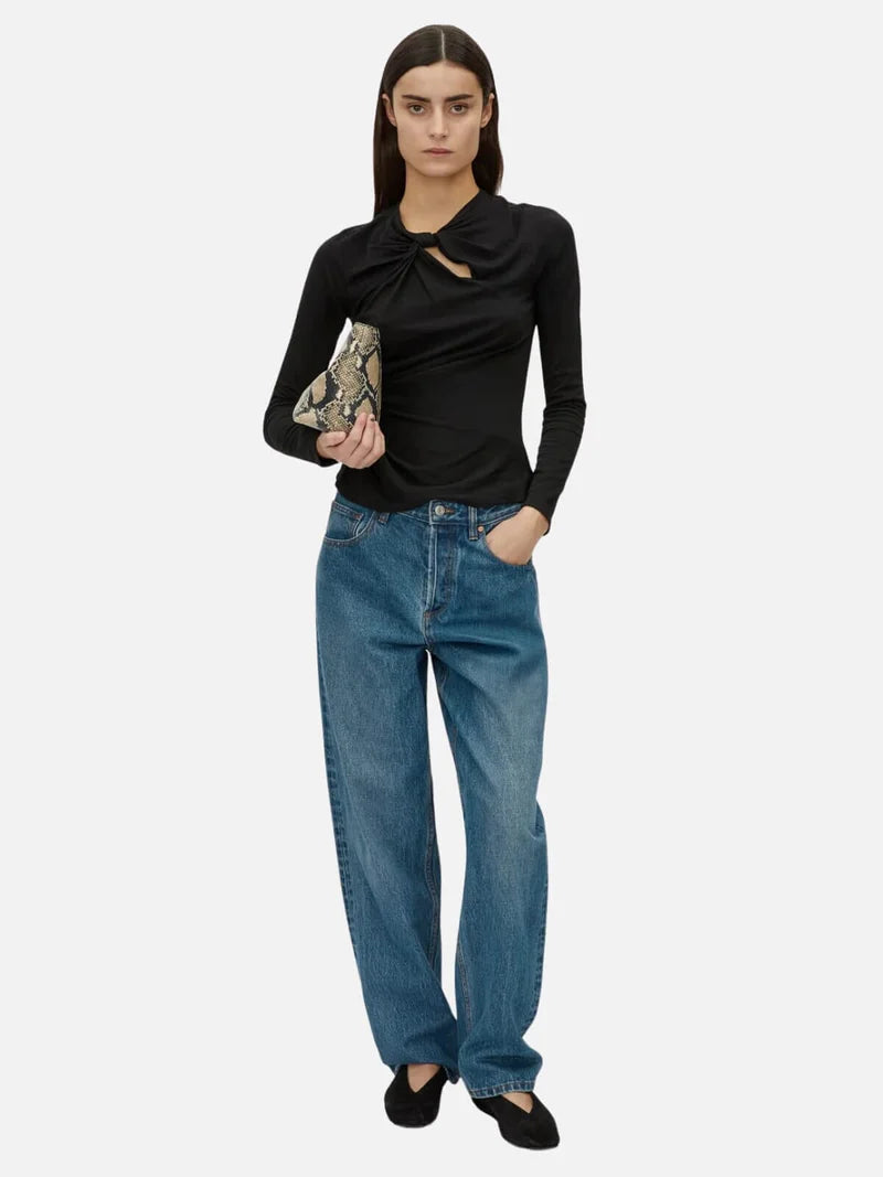 CAMILLA AND MARC - Felton Knot Long Sleeve Top in Black