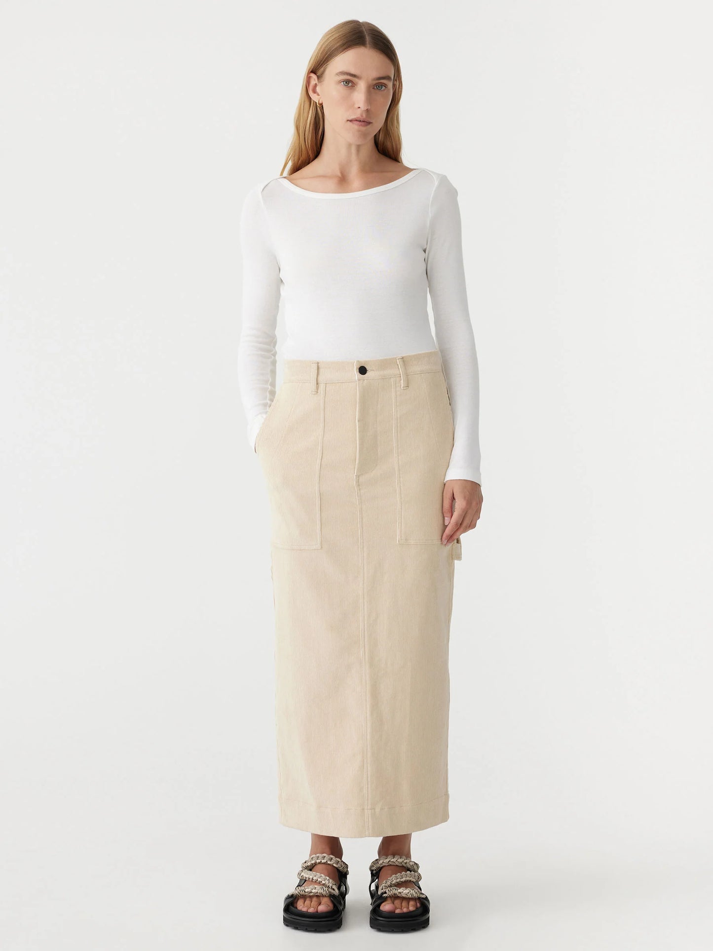 BASSIKE Cord Utility Skirt
