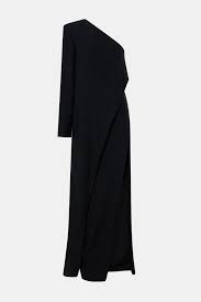 CAMILLA AND MARC - one shoulder Ciran Asymmetric Maxi Dress in Black